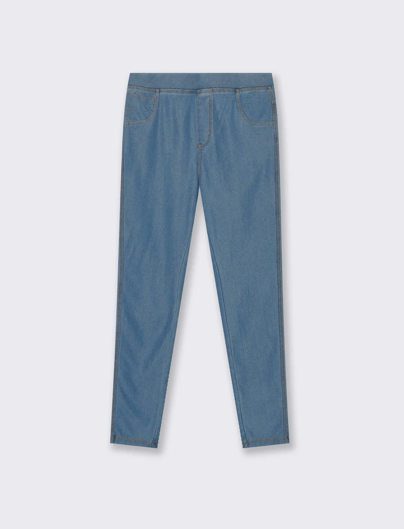 Leggings effetto denim - Denim chiaro