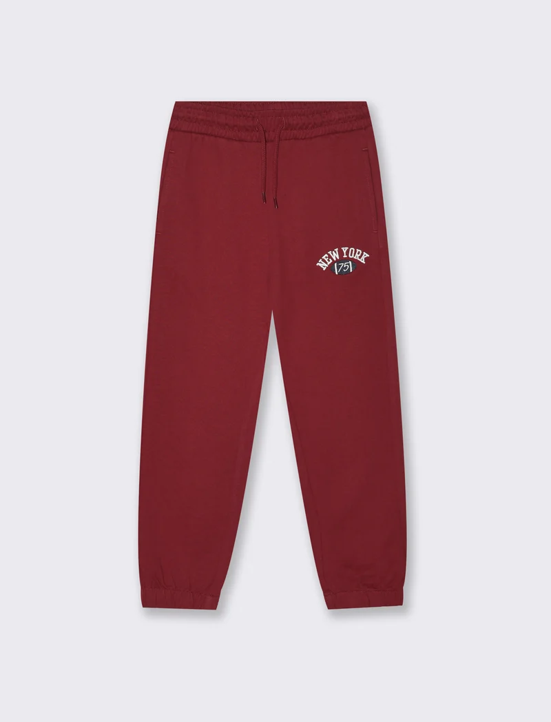 JOGGER in felpa - Bordeaux