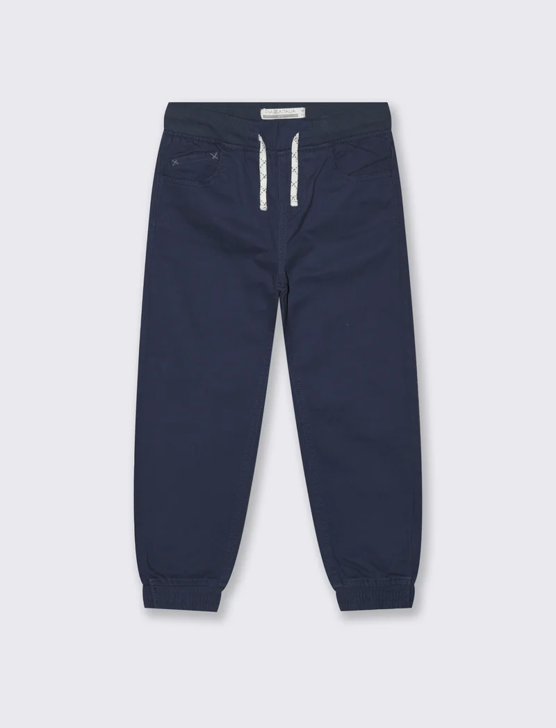 PANTALONI JOGGER IN COTONE - Blu