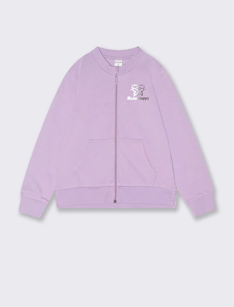 Felpa con zip - Lilla