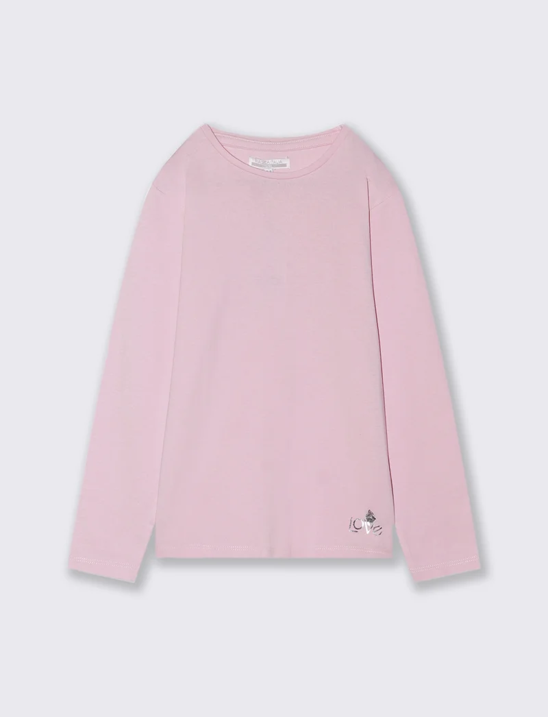 T-shirt maniche lunghe - Rosa