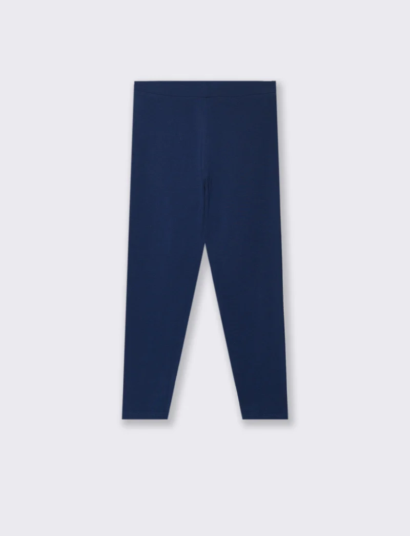 Leggings basico elasticizzato. - Blu