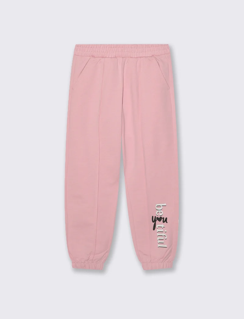 Pantaloni in felpa. - Rosa