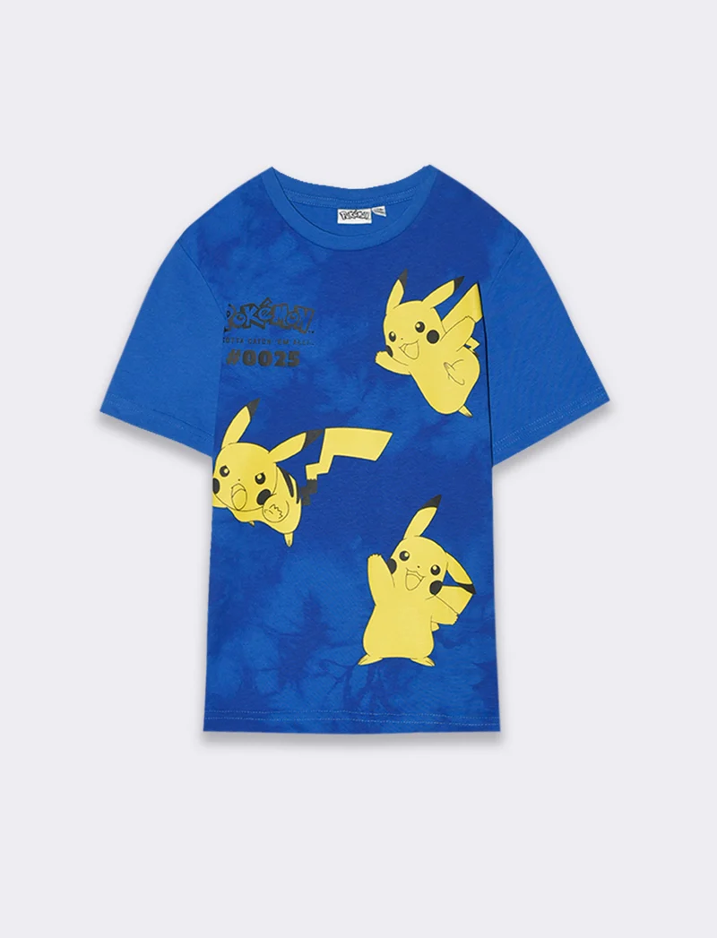 T-shirt con personaggio Pokemon da bambino - Blu cobalto