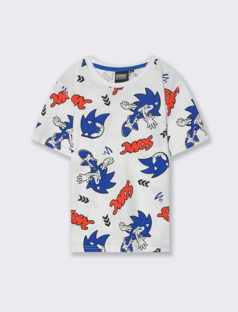T-shirt con stampa Sonic da bambino - Fantasia