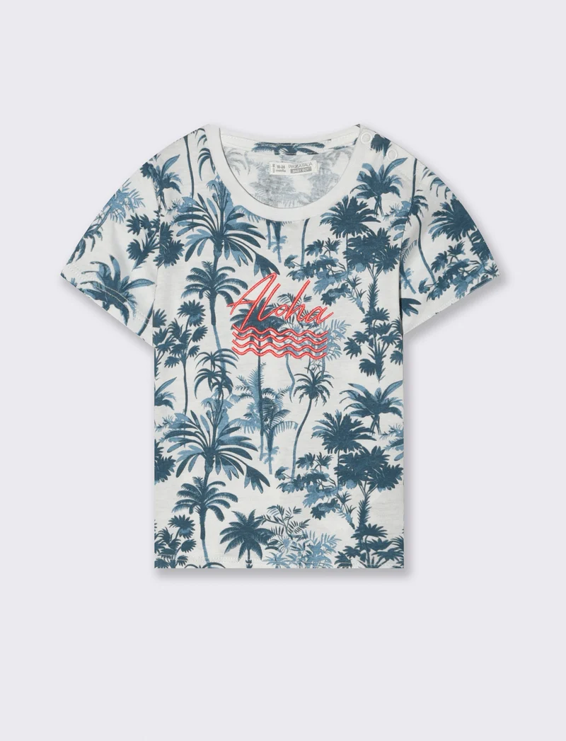 T-shirt stampata stile surf da neonato - Fantasia