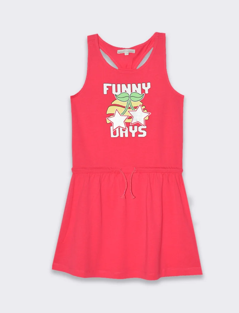 Vestito ampio da bambina - Fuxia
