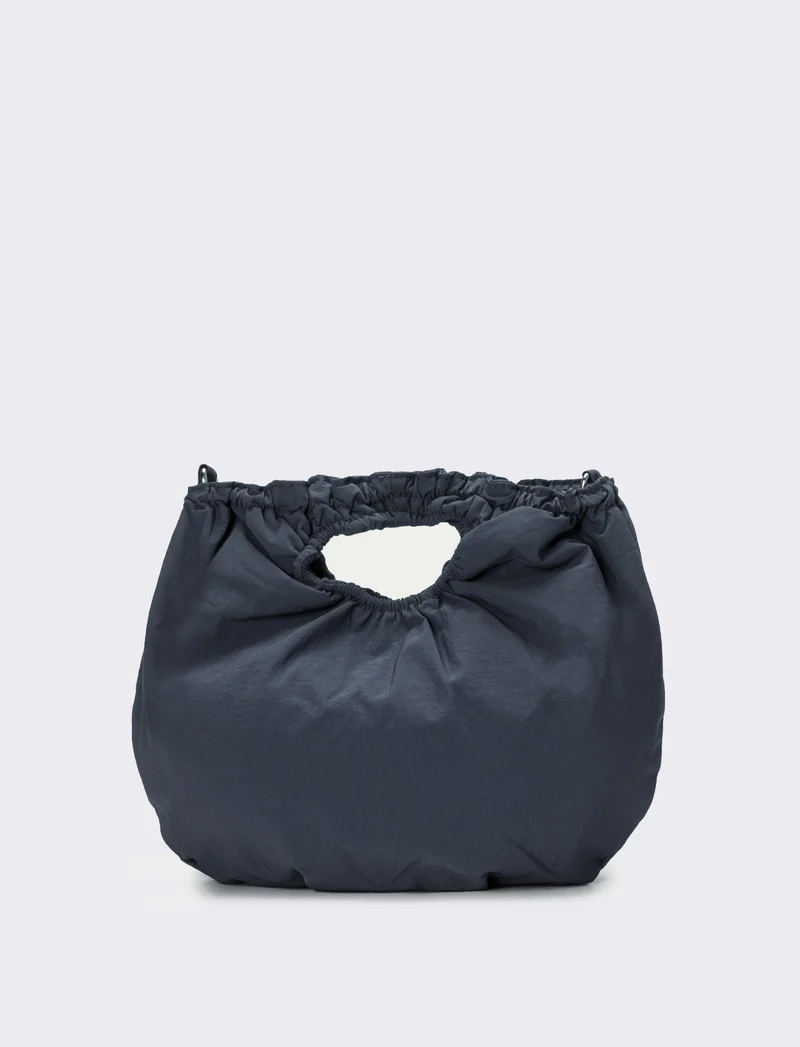 Borsa donna con manico arricciato - Denim