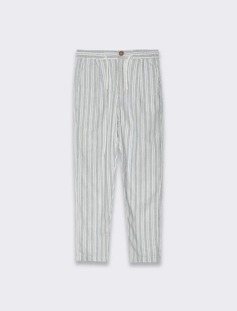 Jogger in misto lino da bambino - Righe