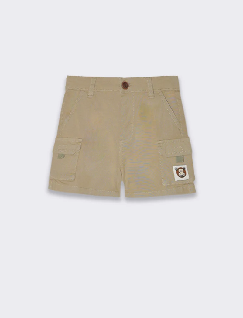 Bermuda con tasconi da neonato - Beige