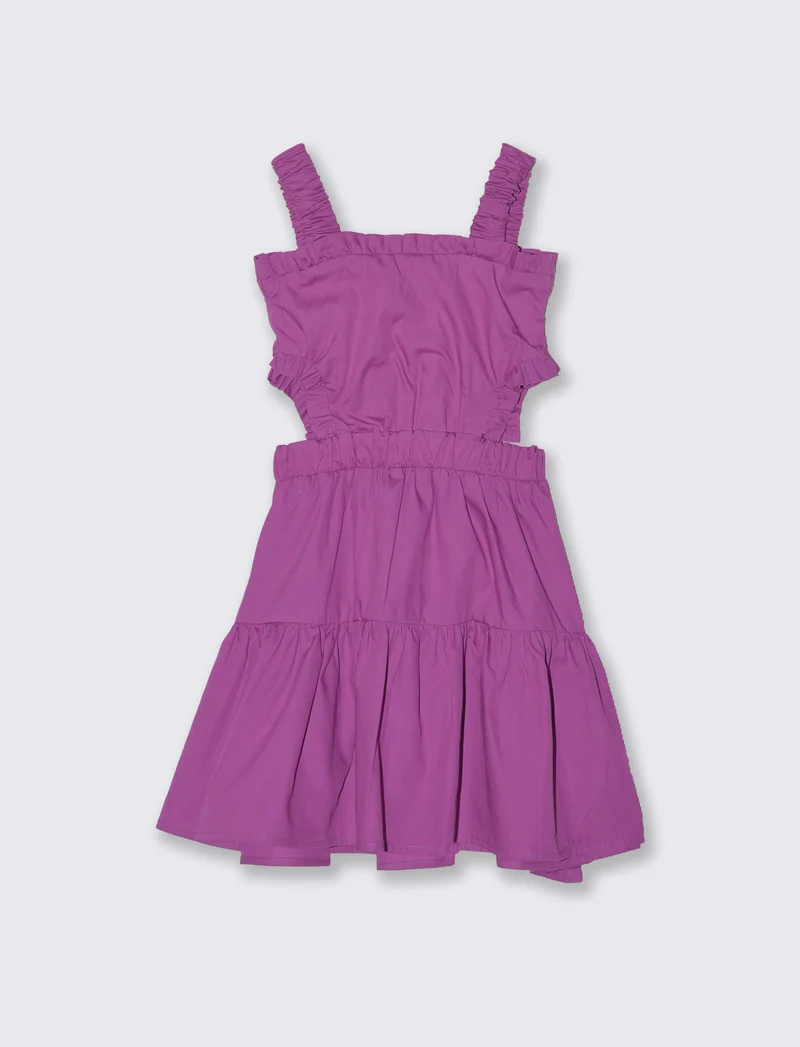 Vestito ampio da bambina - Fuxia azalea