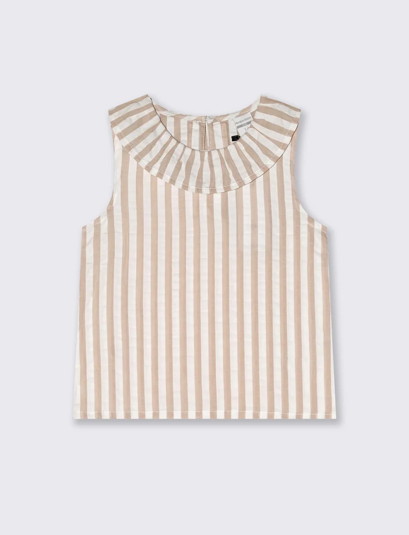 Top in cotone a righe da bambina - Righe
