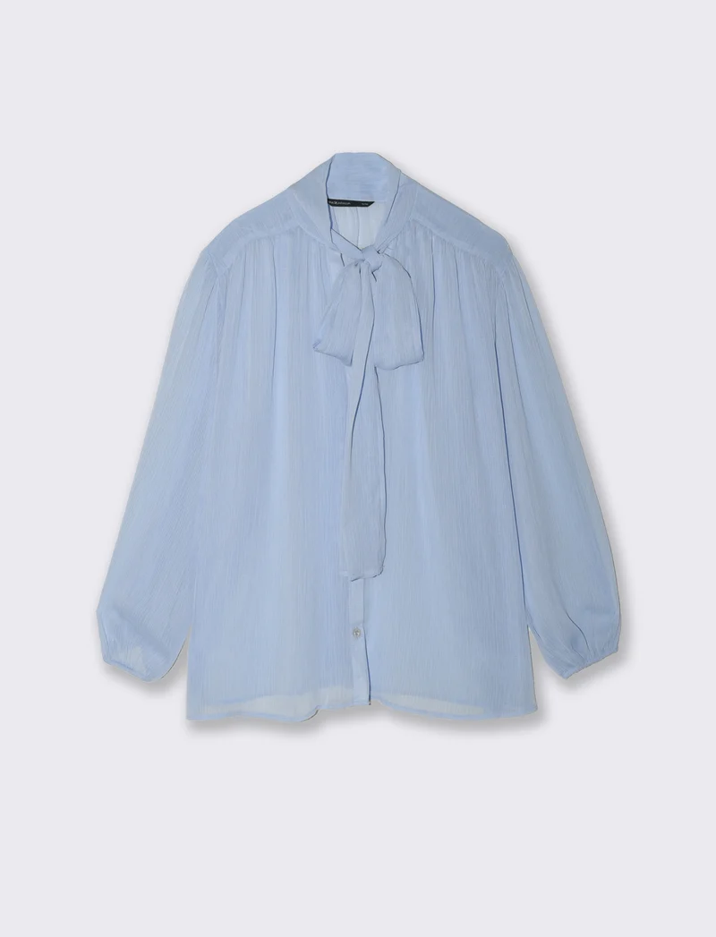 CAMICIA CON FUSCIACCA - Celeste