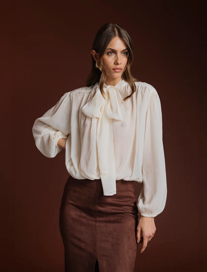 CAMICIA CON FUSCIACCA - Avorio