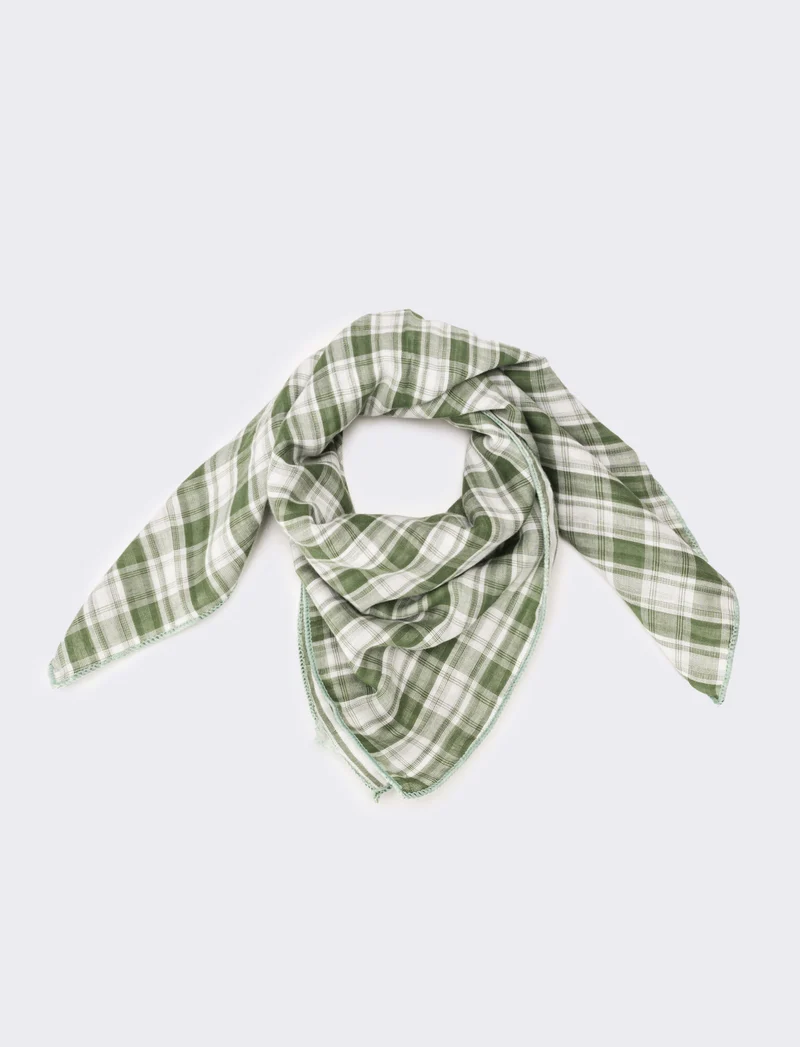 Foulard bambino double face - Verde