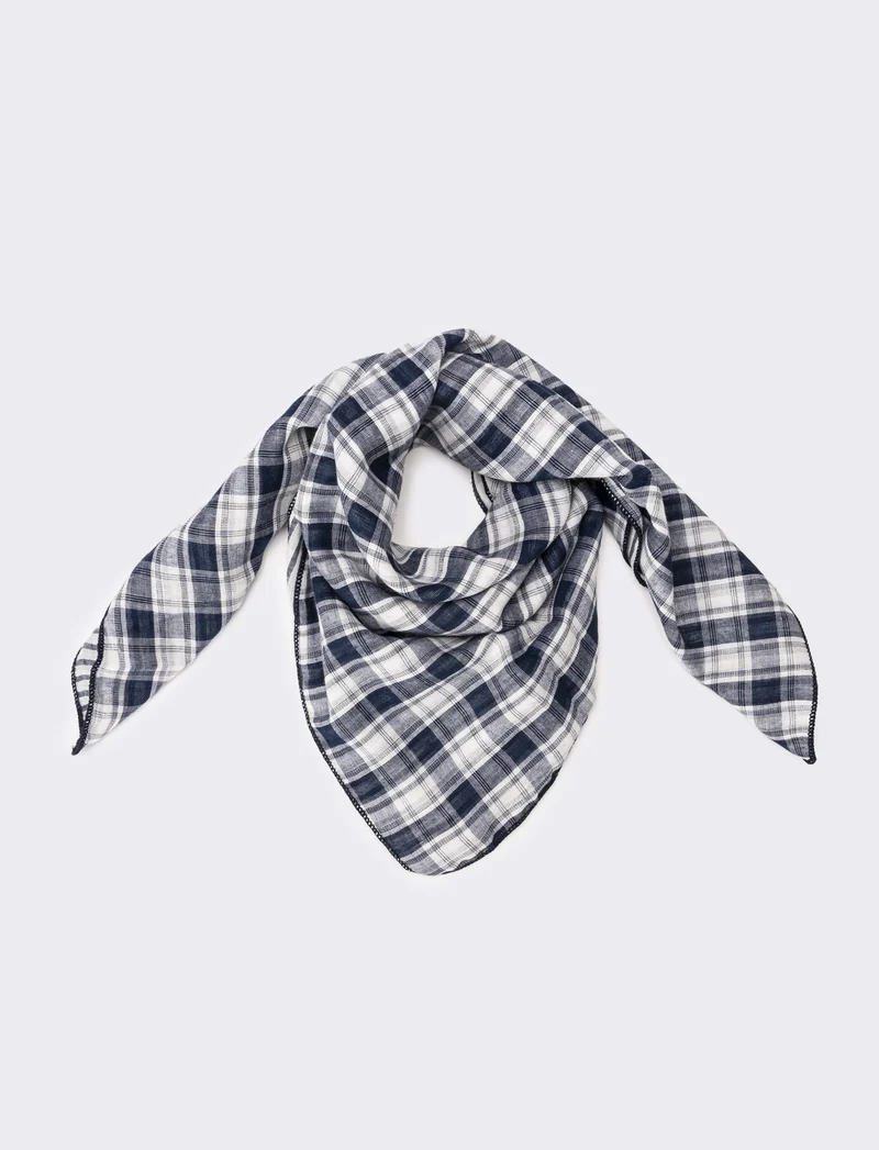 Foulard bambino double face - Blu