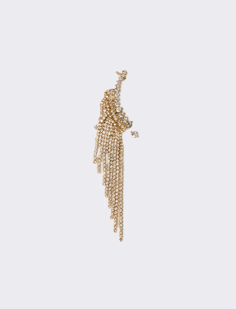 Orecchini donna ear cuff strass - Oro
