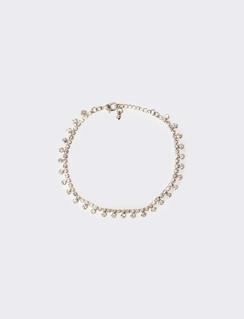 Cavigliera donna strass - Argento