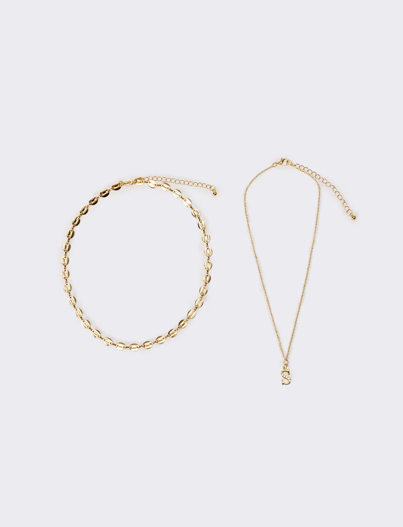 Collana donna con lettera iniziale - Var 7
