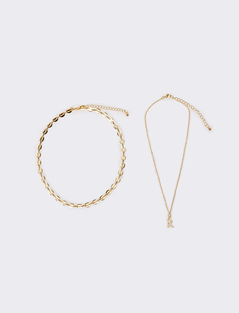 Collana donna con lettera iniziale - Var 6