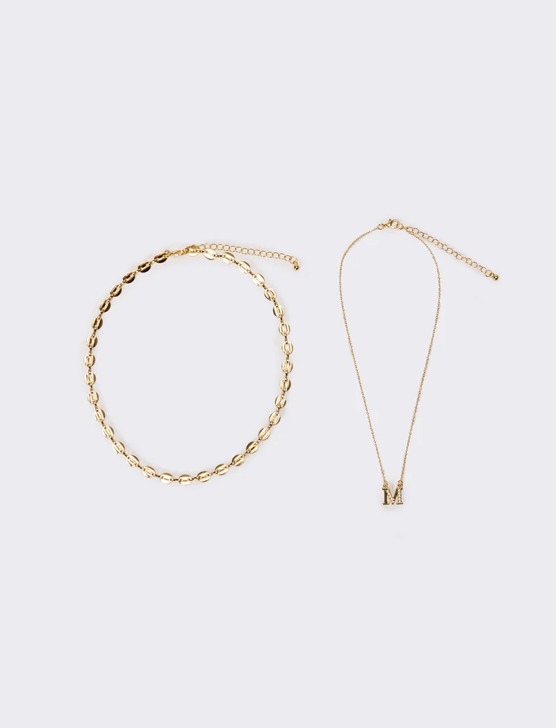 Collana donna con lettera iniziale - Var 5