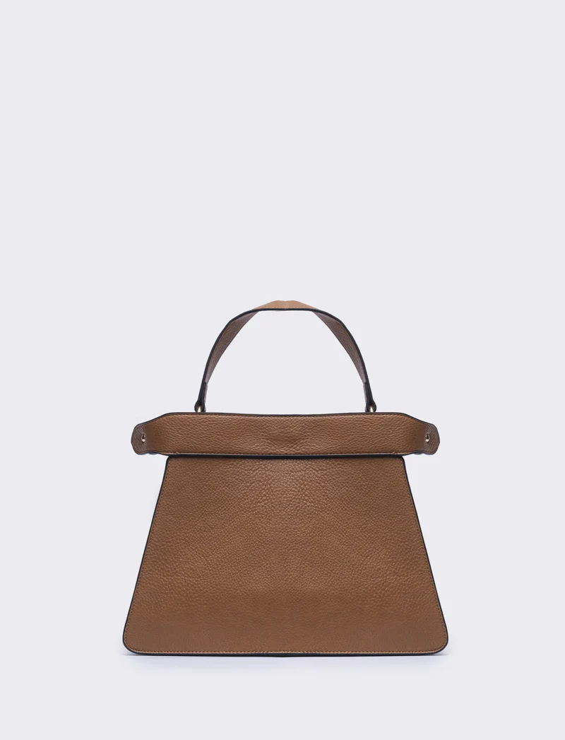 Borsa donna trapezio a mano 33l/24h/14p - Marrone
