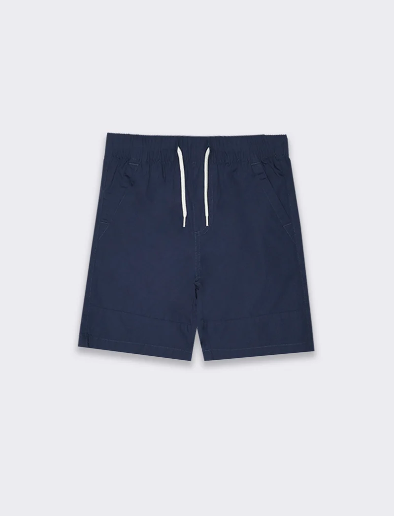 Bermuda in cotone con tagli da bambino - Blu