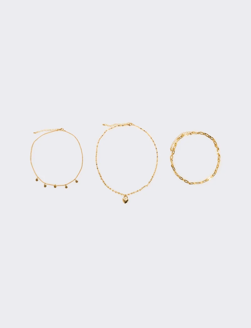 Collana donna 3 fili diversi - Oro