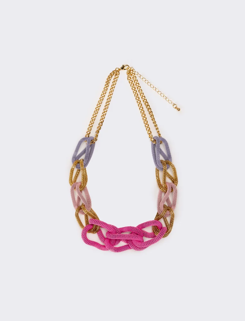 Collana donna maglia - Lilla