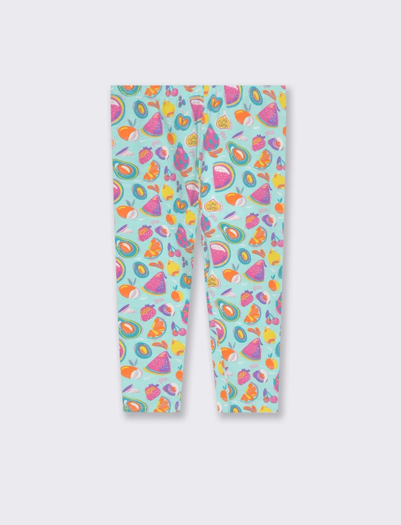 Leggings a fantasia da neonata - Turchese