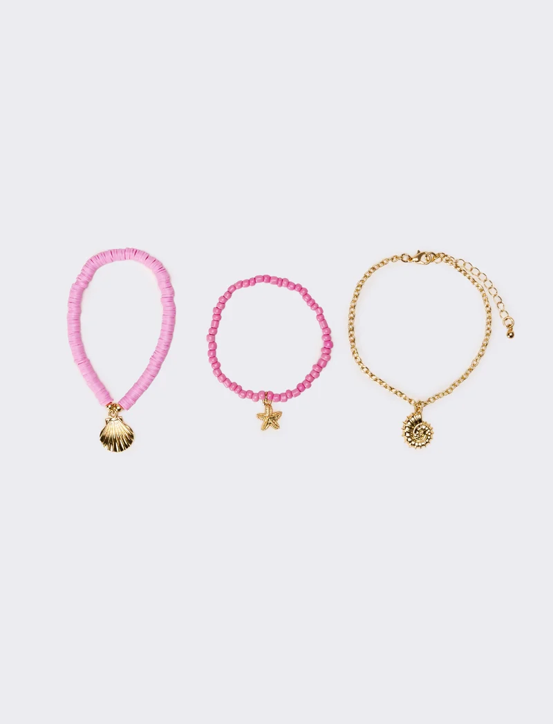 Bracciale donna con soggetti mare - Fuxia