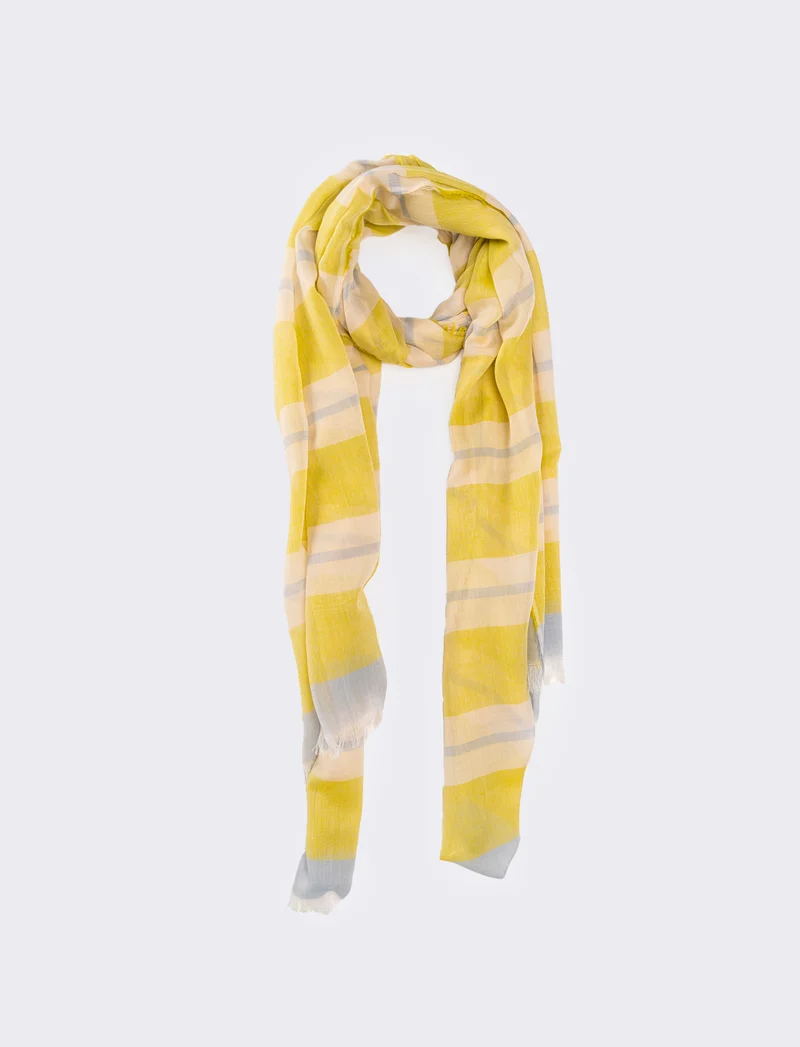 Foulard uomo righe larghe - Giallo