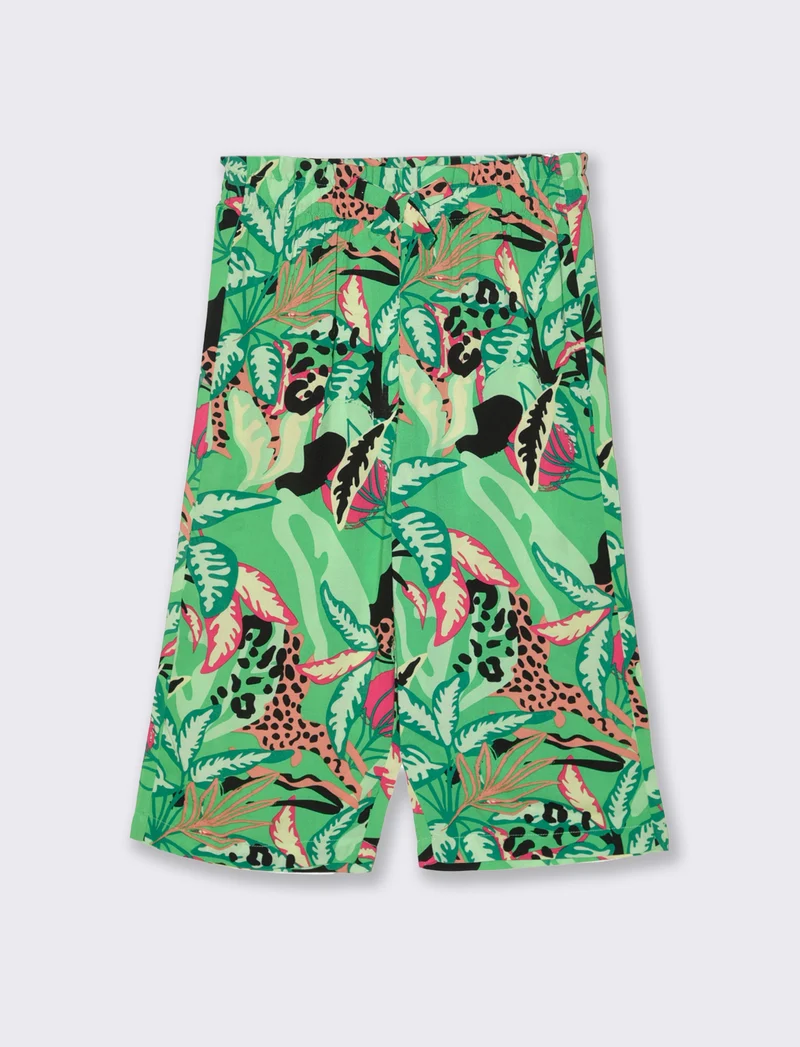Pantalone fresco in viscosa da bambina - Fantasia