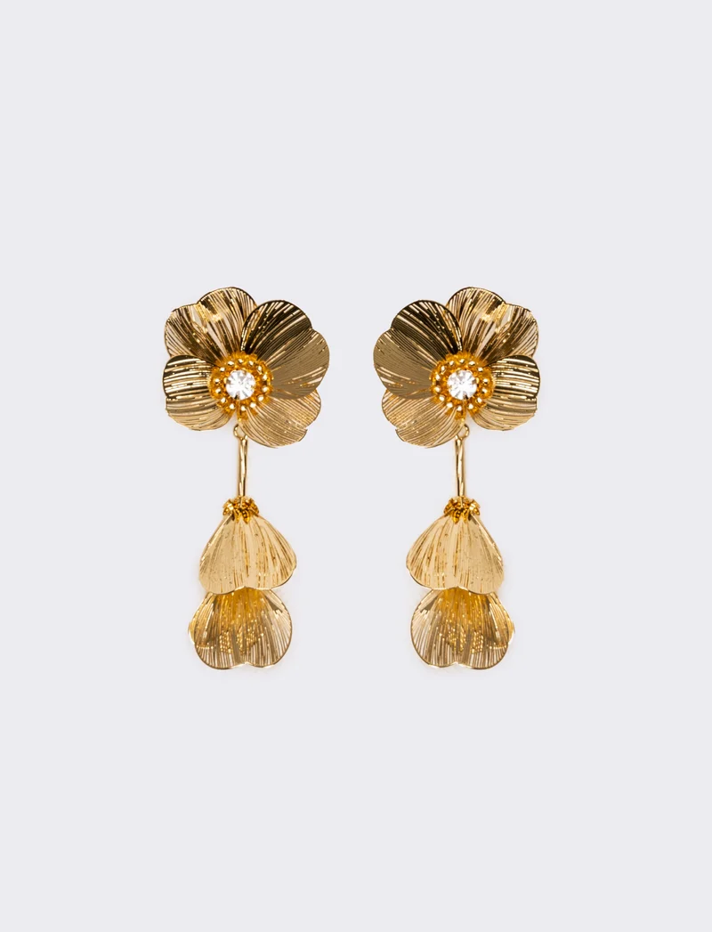 Orecchini donna fiore in filigrana - Oro
