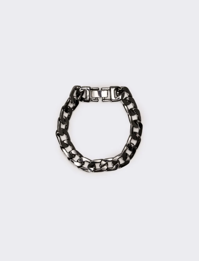 Bracciale uomo catena larga - canna di fucile
