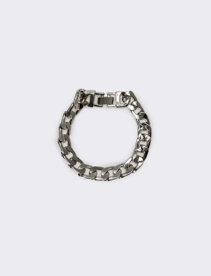 Bracciale uomo catena larga - Argento
