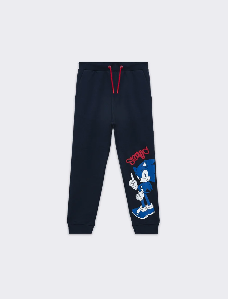 Jogger in felpa sonic da bambino - Blu