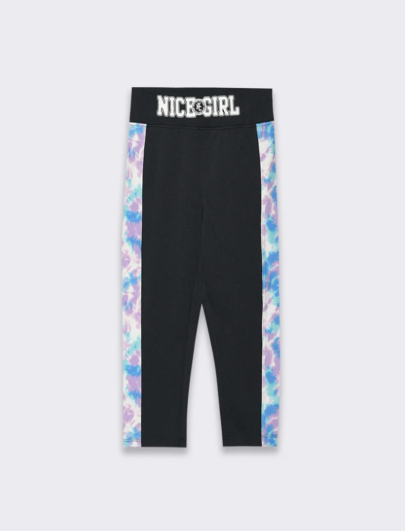 Leggings sportivo da bambina - Nero
