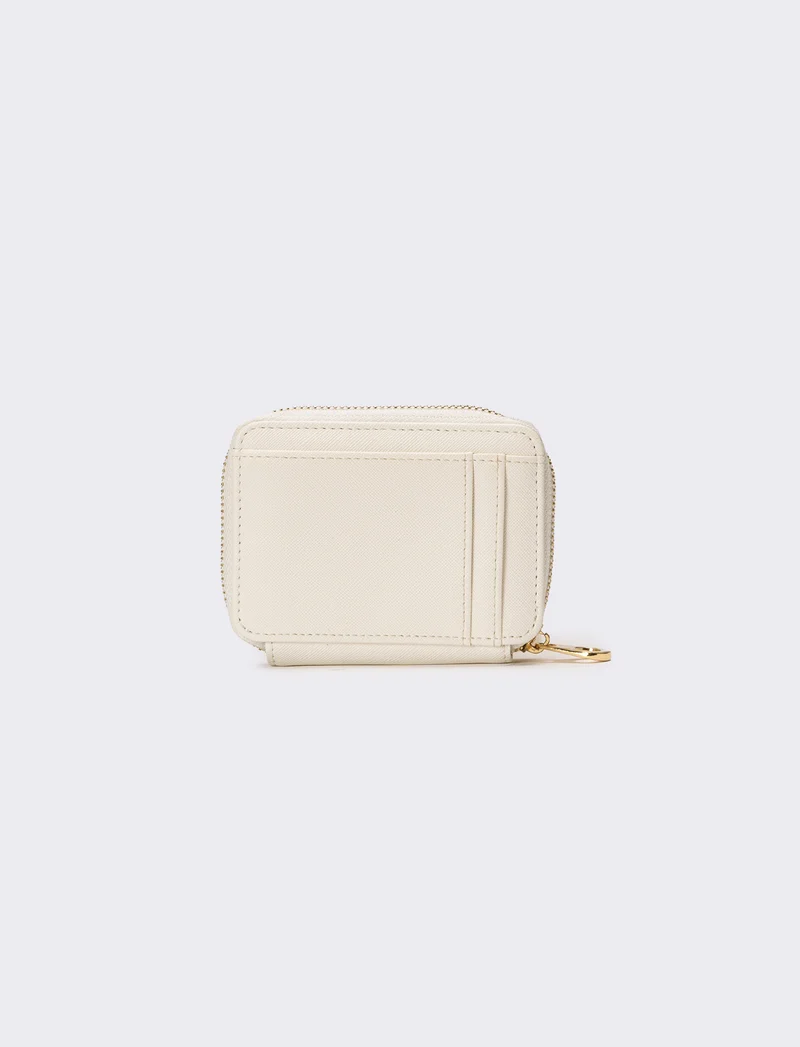 Portafogli donna con zip intorno - Bianco