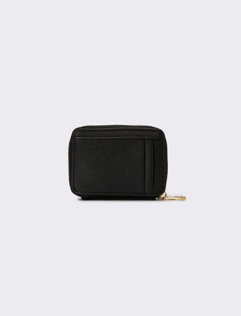 Portafogli donna con zip intorno - Nero