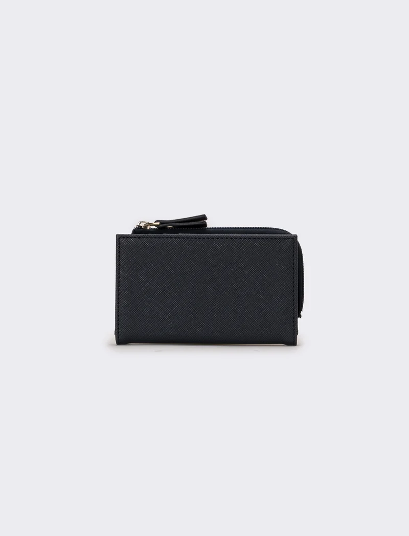Portafogli uomo con zip portacarte - Blu