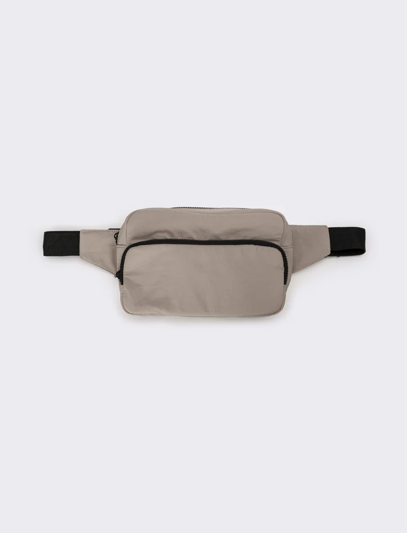 Marsupio uomo con zip avanti - Beige