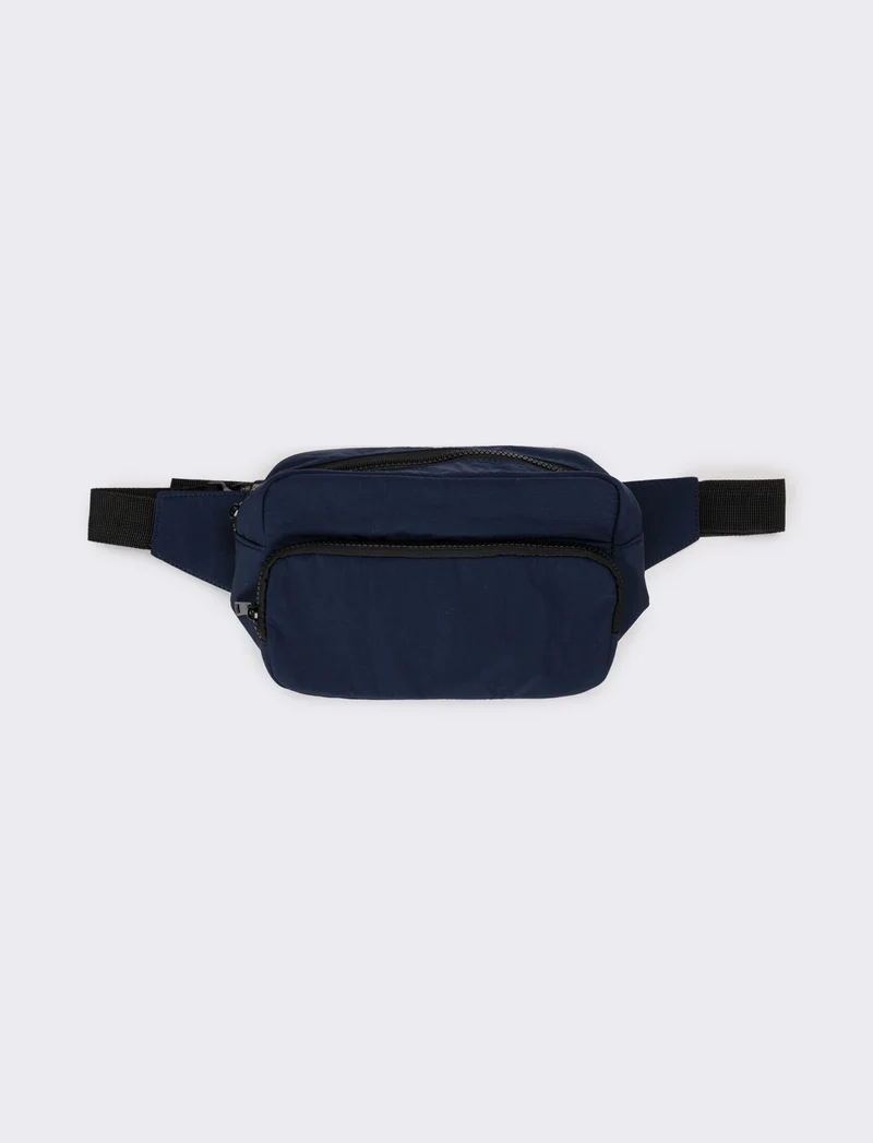 Marsupio uomo con zip avanti - Blu