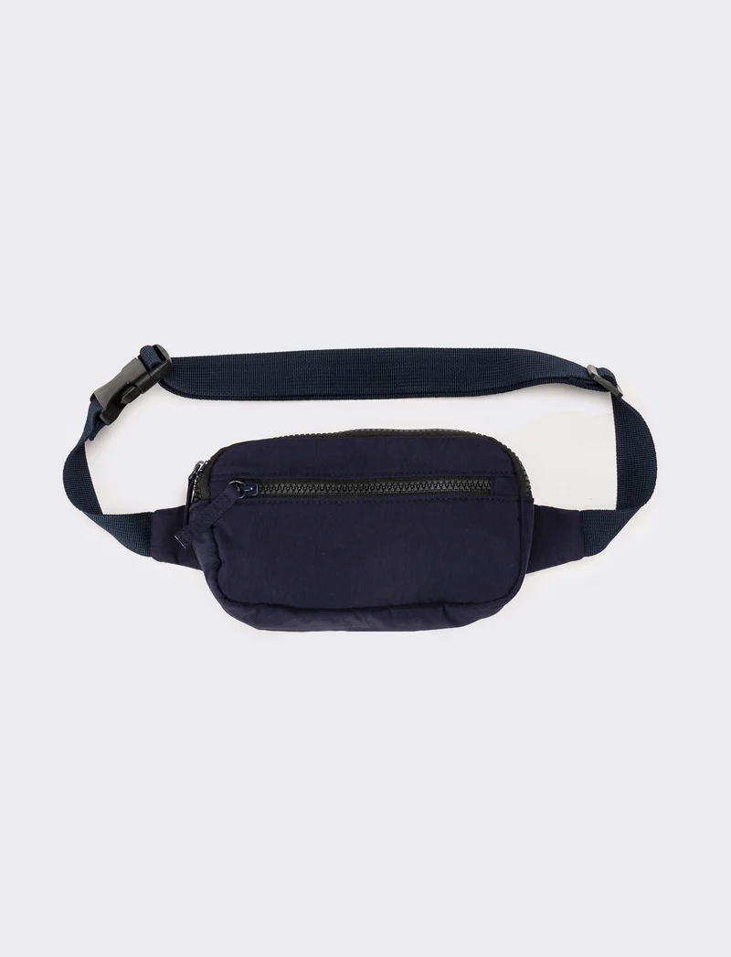 Mini marsupio uomo con zip - Blu