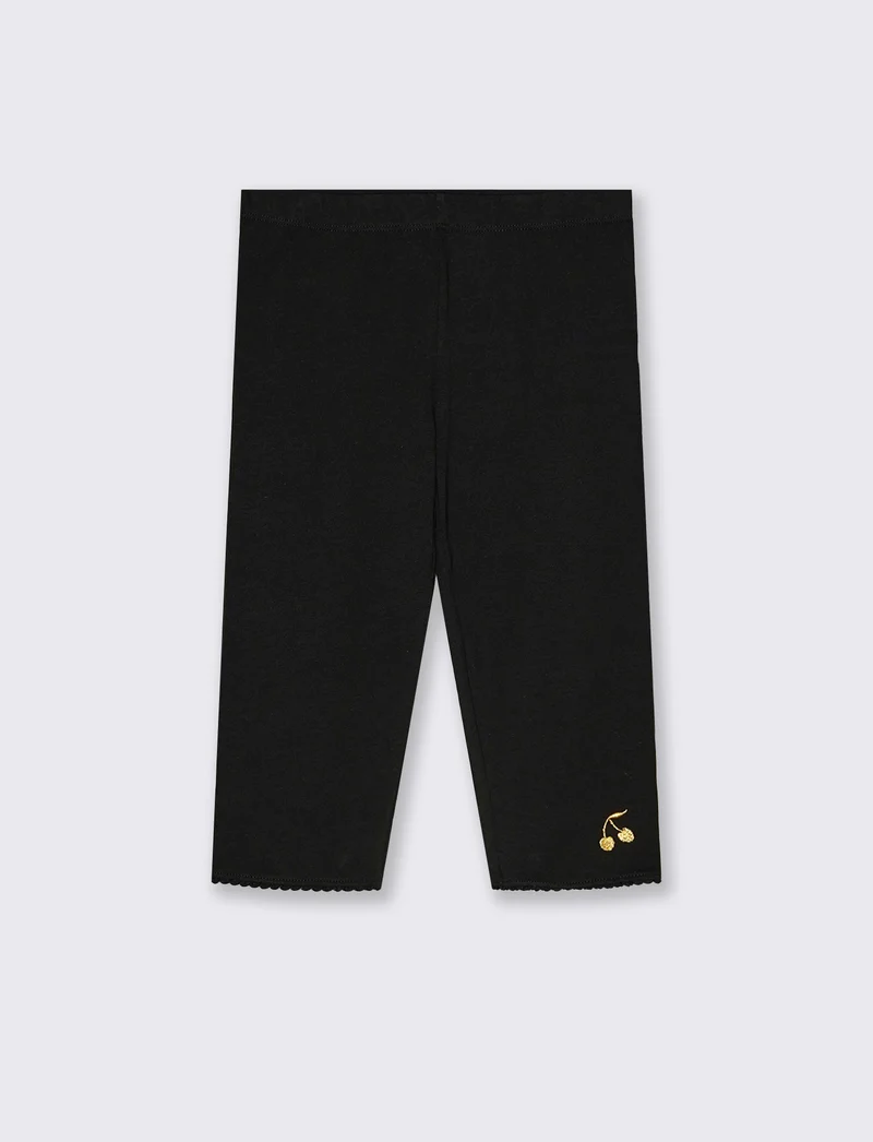 Leggings a tre quarti. da bambina - Nero