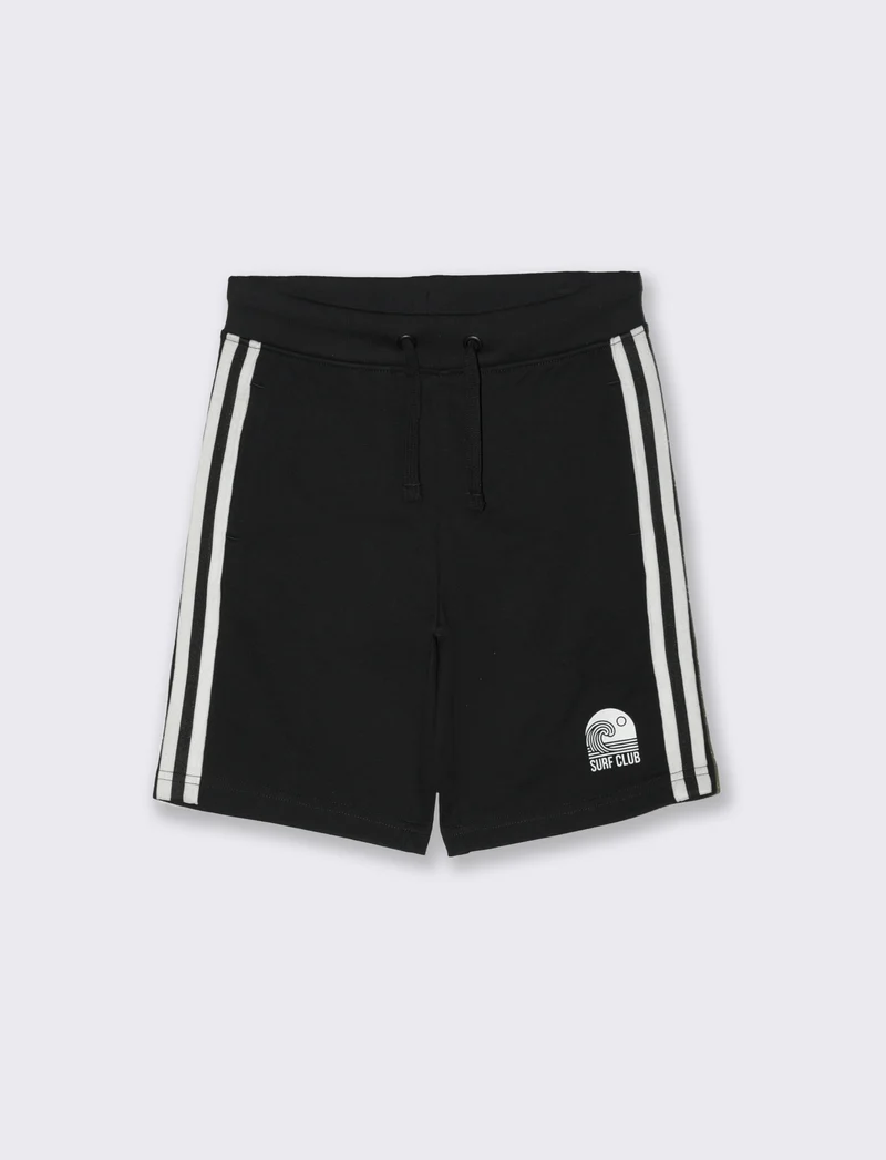 Bermuda in felpa sporty da bambino - Nero