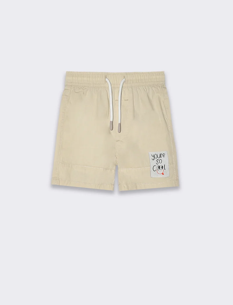 Bermuda con coulisse da neonato - Beige