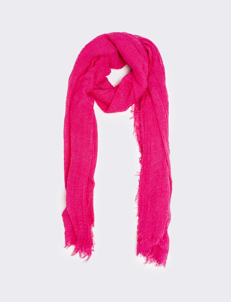 Foulard donna unito - Fuxia