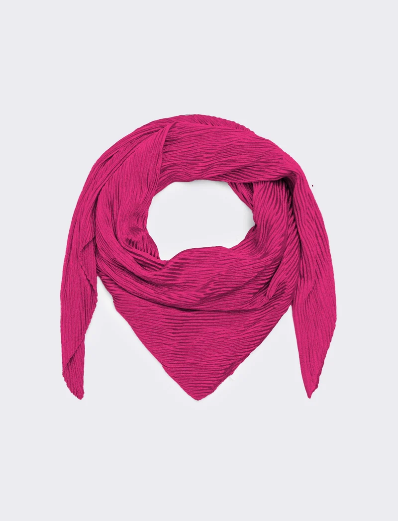 Foulard donna unito quadrato - Fuxia