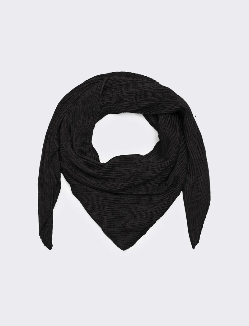 Foulard donna unito quadrato - Nero